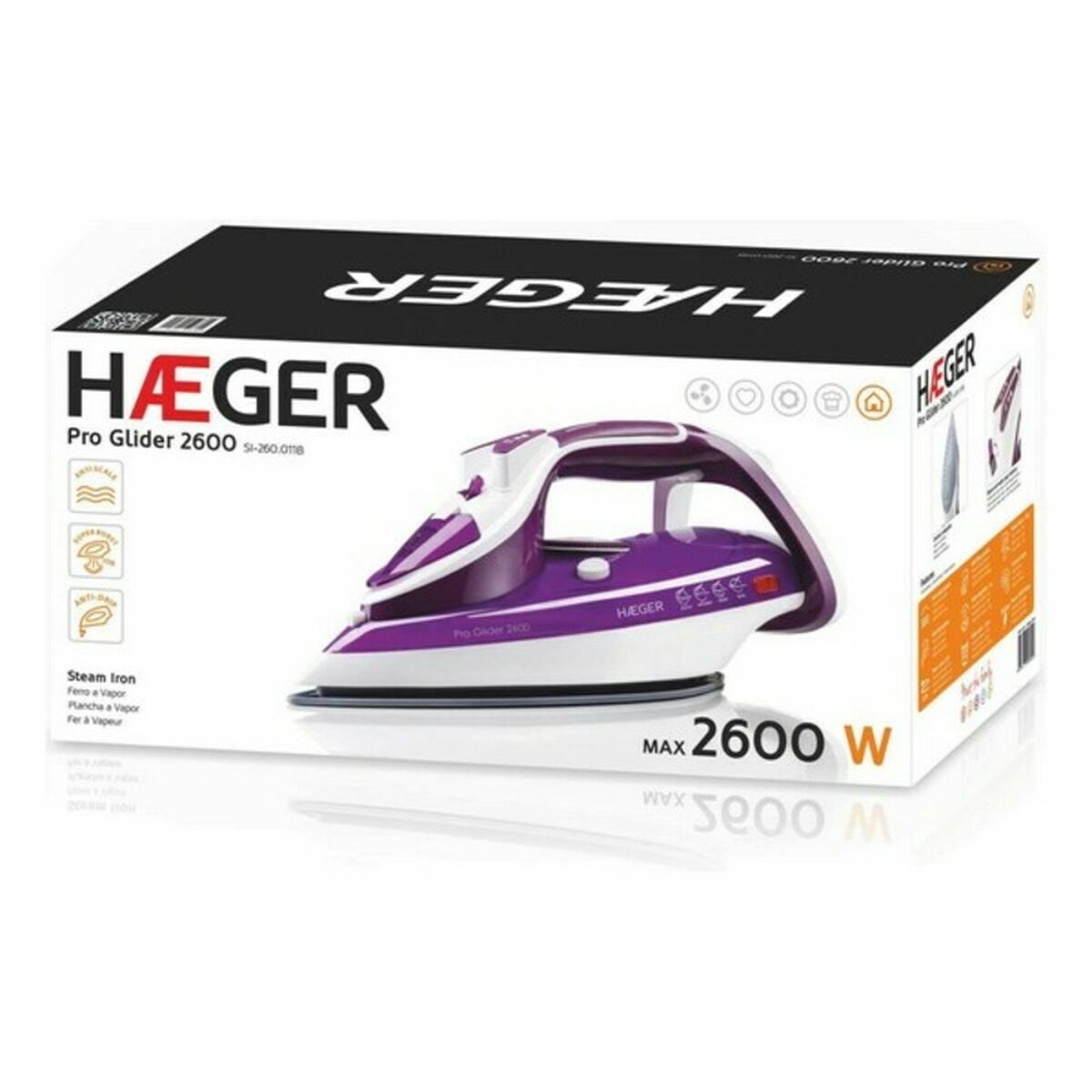 Garų lygintuvas Haeger Pro Glider 2600W